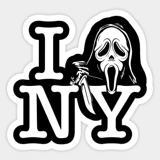 I Scream New York (white) Sticker